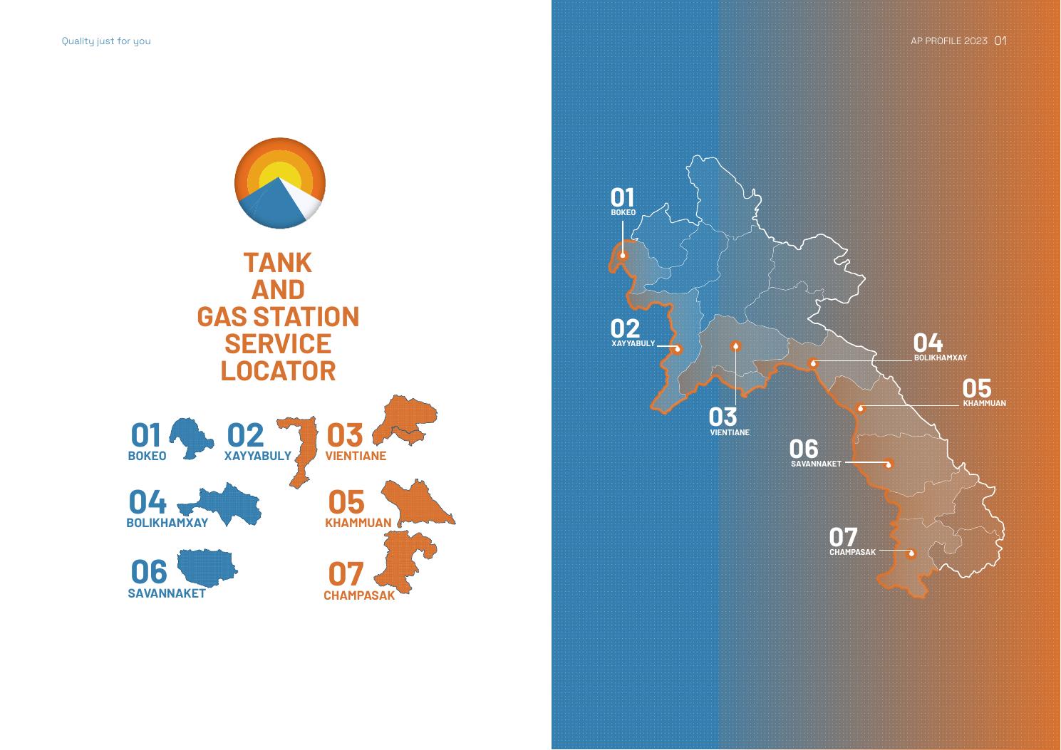 AP Station and depot locations across Laos